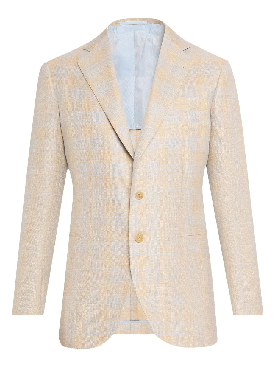 Men's Plaid Cashmere-Blend Sport Jacket