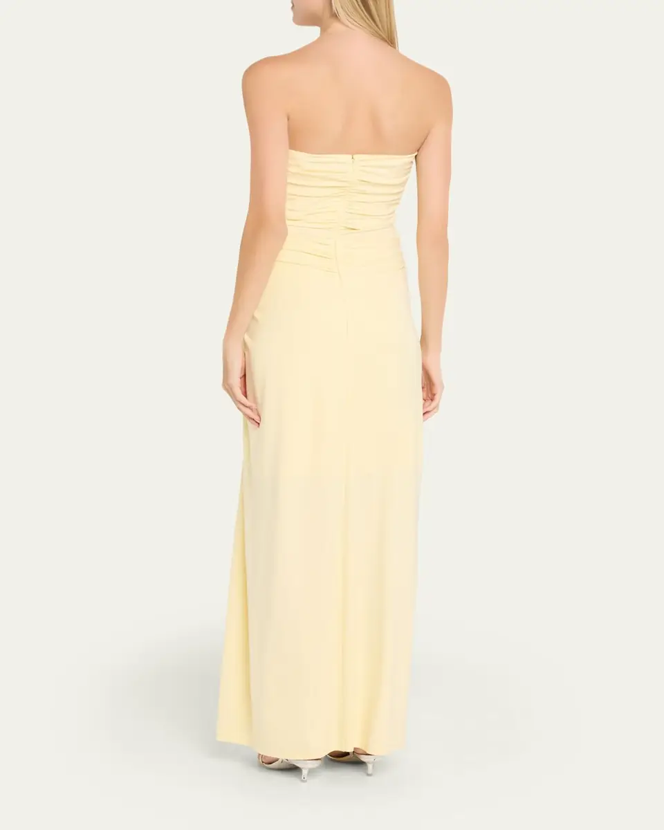 Simkhai Emma Draped Strapless Dress | Thumbnail 3 Simkhai Emma Draped Strapless Dress | Thumbnail 3