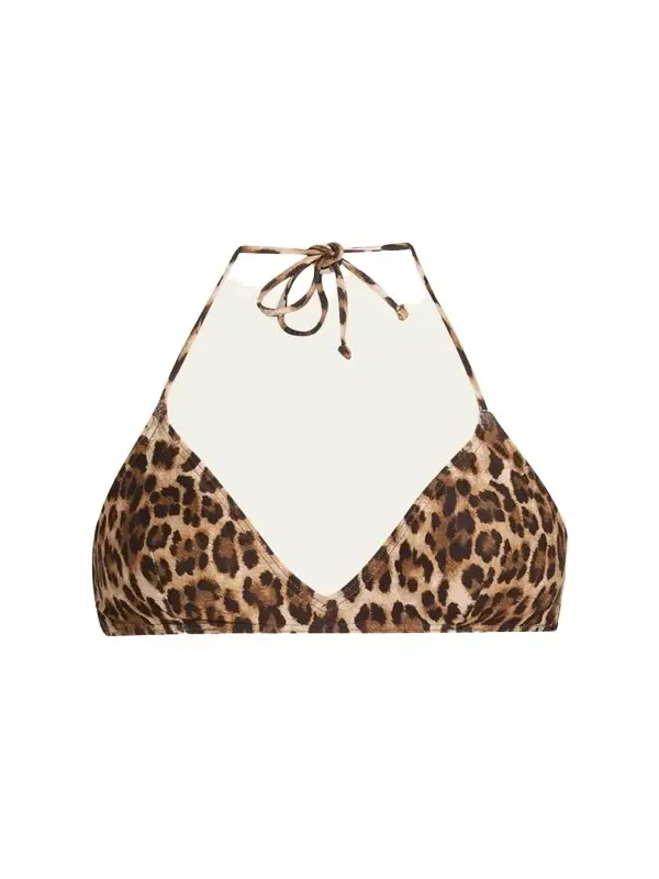 Nili Lotan Printed Triangle Bikini Top