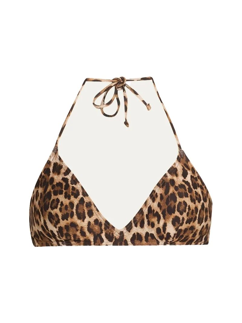 Nili Lotan Printed Triangle Bikini Top