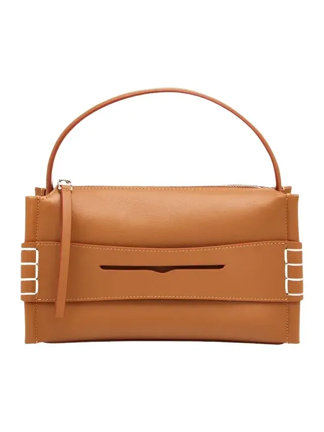 Small Loafer Leather Top-Handle Bag