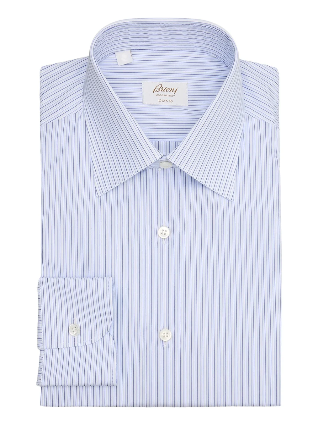 Brioni Men's Giza 45 Cotton Multi-Stripe Dress Shirt