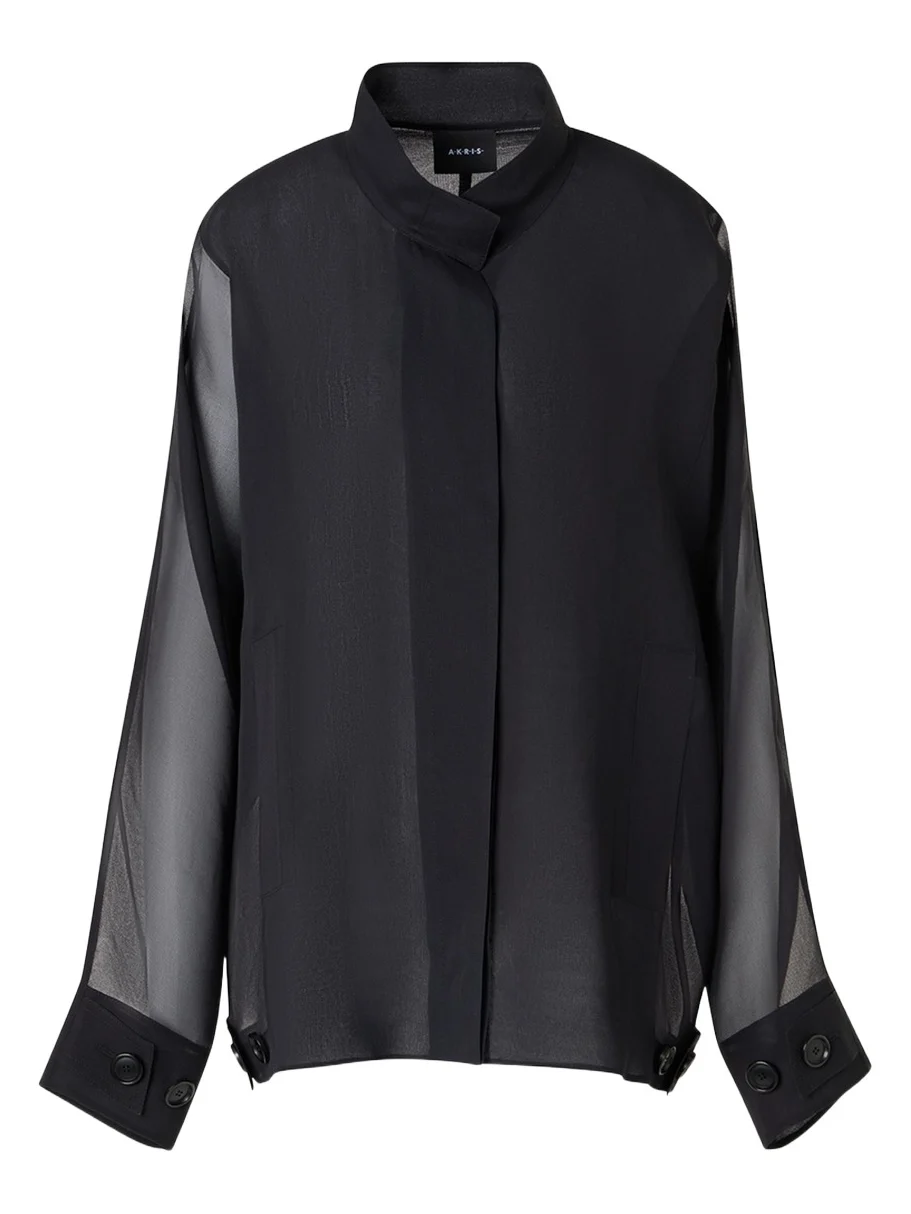 Huma Silk Georgette Oversized Parka Jacket Huma Silk Georgette Oversized Parka Jacket