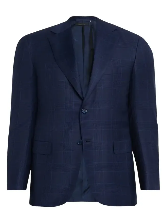 Men's Wool Plaid Single-Breasted Sport Coat Men's Wool Plaid Single-Breasted Sport Coat