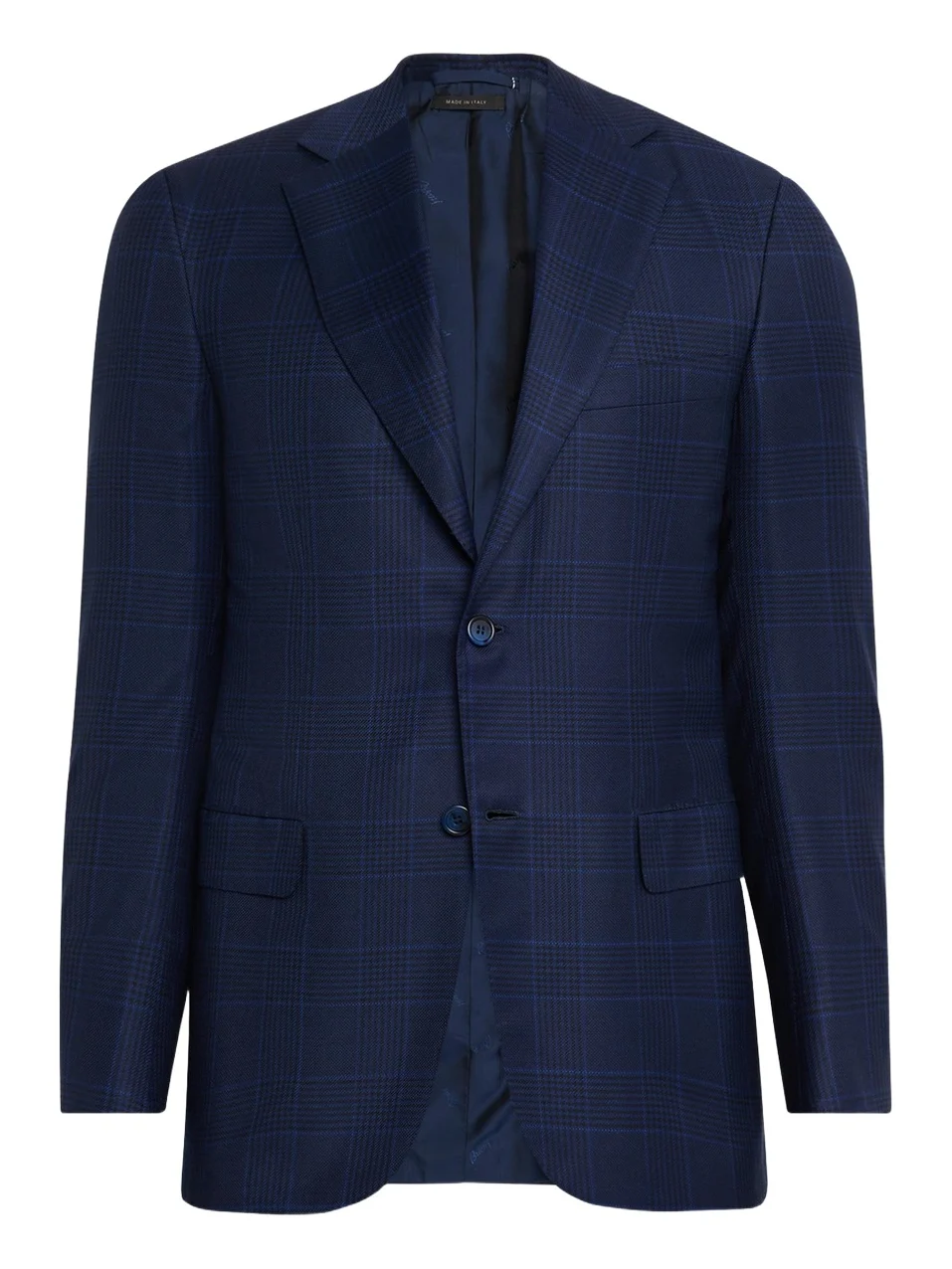 Men's Wool Plaid Single-Breasted Sport Coat