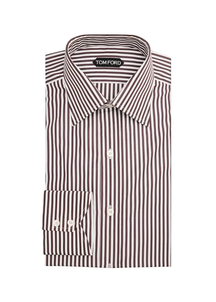 Tom Ford Men's Ladder Stripe Dress Shirt | Thumbnail 3 Tom Ford Men's Ladder Stripe Dress Shirt | Thumbnail 3