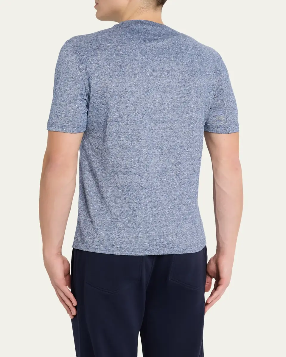 Brunello Cucinelli Men's Classic Fit Cotton Crewneck T-Shirt | Thumbnail 3 Brunello Cucinelli Men's Classic Fit Cotton Crewneck T-Shirt | Thumbnail 3