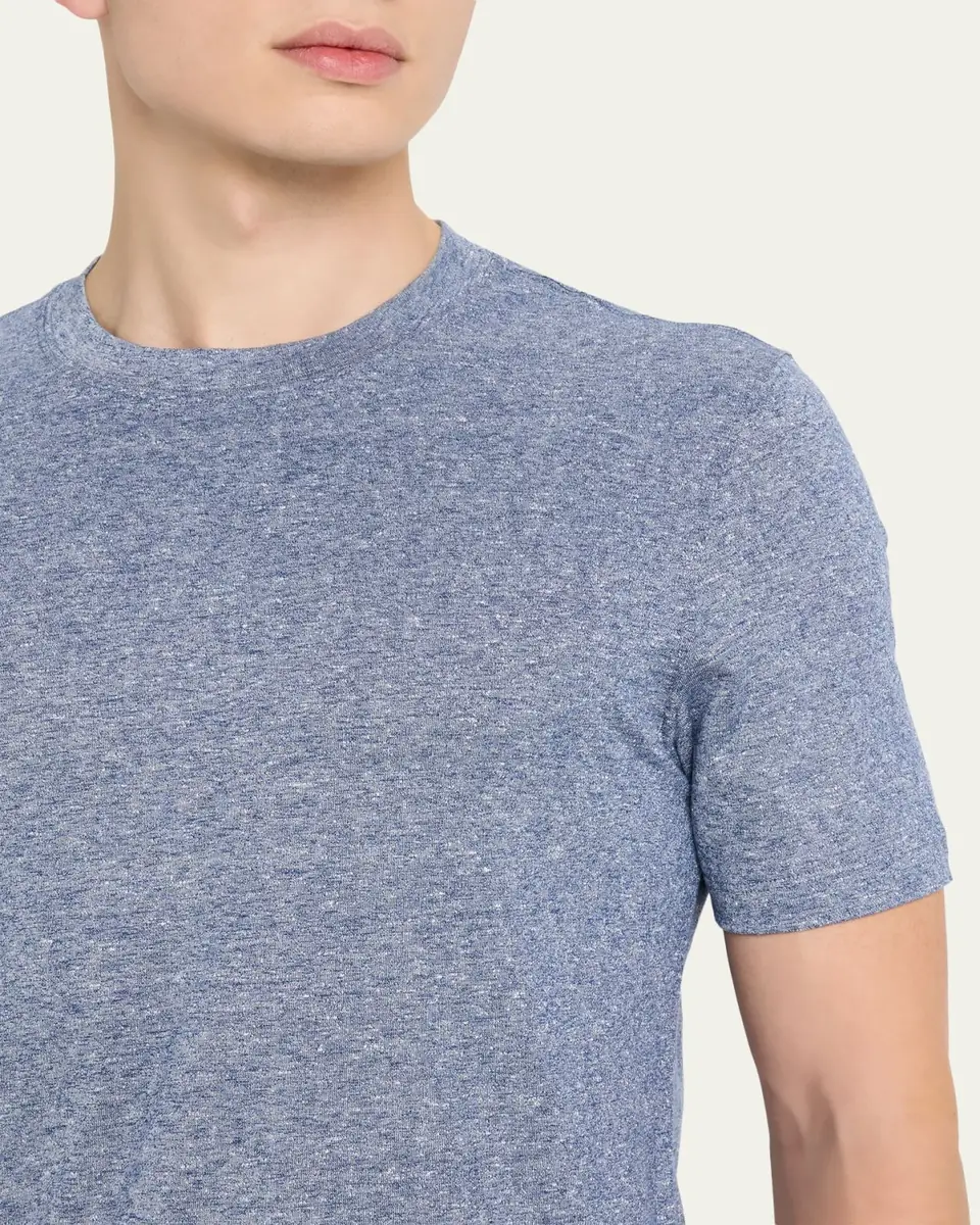 Brunello Cucinelli Men's Classic Fit Cotton Crewneck T-Shirt | Thumbnail 5 Brunello Cucinelli Men's Classic Fit Cotton Crewneck T-Shirt | Thumbnail 5