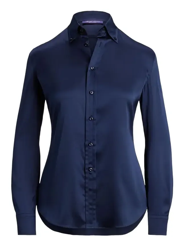 Cameron Straight Fit Silk Shirt