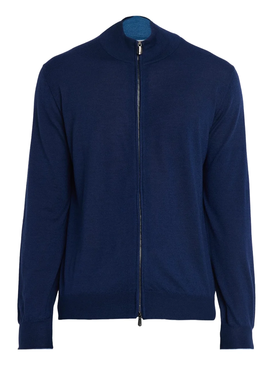 Cesare Attolini Men's Cashmere Mock Neck Full-Zip Sweater