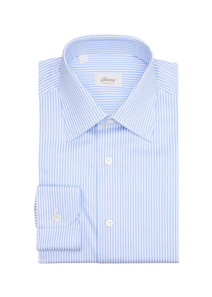 Brioni Men's Cotton Bengal Stripe Dress Shirt | Thumbnail 3 Brioni Men's Cotton Bengal Stripe Dress Shirt | Thumbnail 3