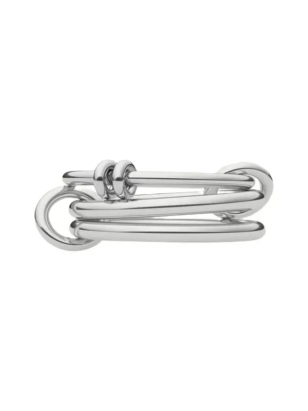 Three Link Ring with Connectors in Sterling Silver Three Link Ring with Connectors in Sterling Silver