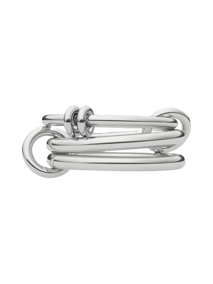 Three Link Ring with Connectors in Sterling Silver