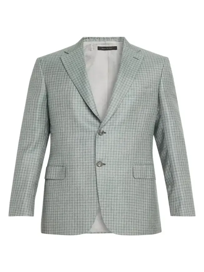 Men's Ravello Cashmere-Silk Check Blazer