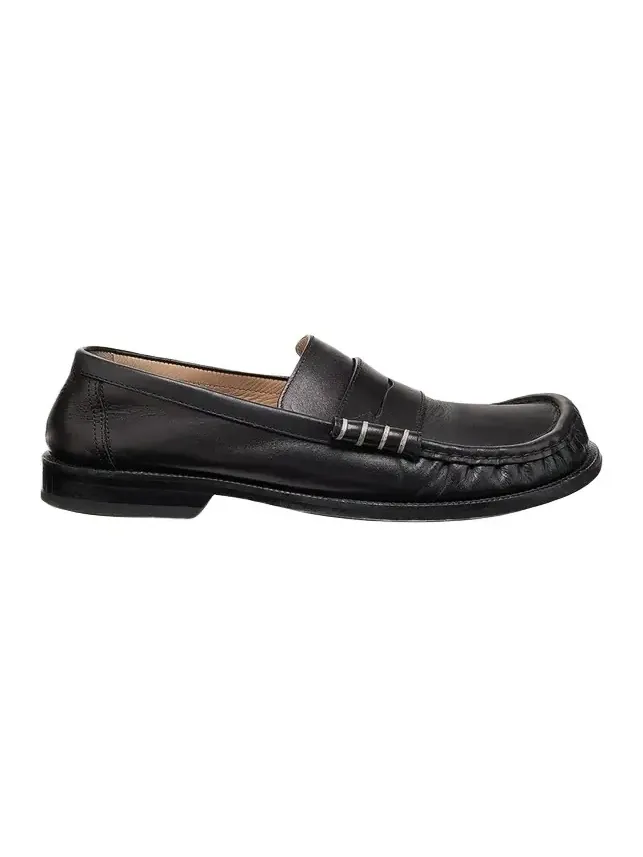 Men's Leather Moccasin-Toe Penny Loafers Men's Leather Moccasin-Toe Penny Loafers