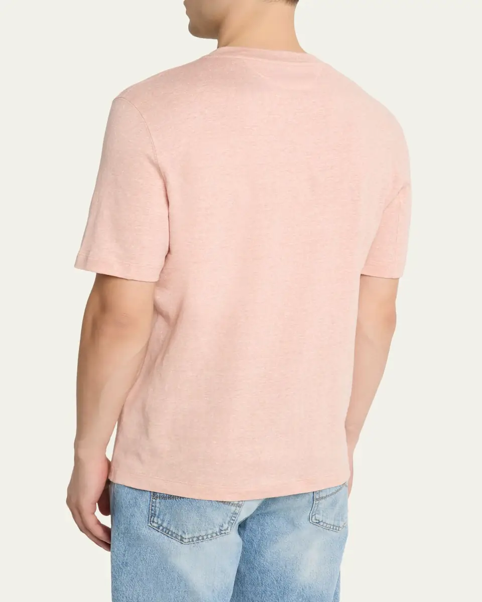Brunello Cucinelli Men's Classic Fit Cotton Crewneck T-Shirt | Thumbnail 3 Brunello Cucinelli Men's Classic Fit Cotton Crewneck T-Shirt | Thumbnail 3