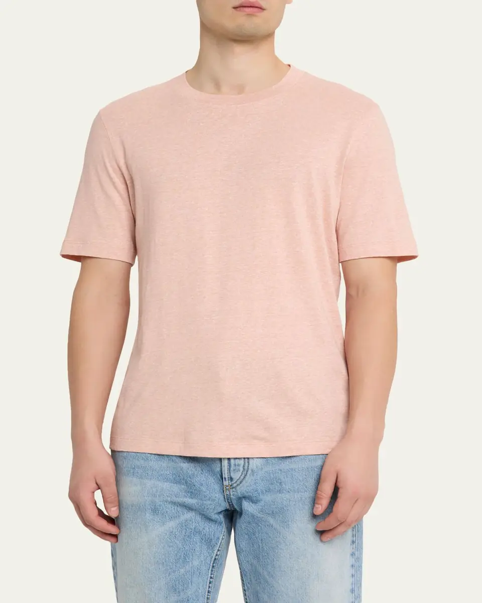 Brunello Cucinelli Men's Classic Fit Cotton Crewneck T-Shirt | Thumbnail 4 Brunello Cucinelli Men's Classic Fit Cotton Crewneck T-Shirt | Thumbnail 4