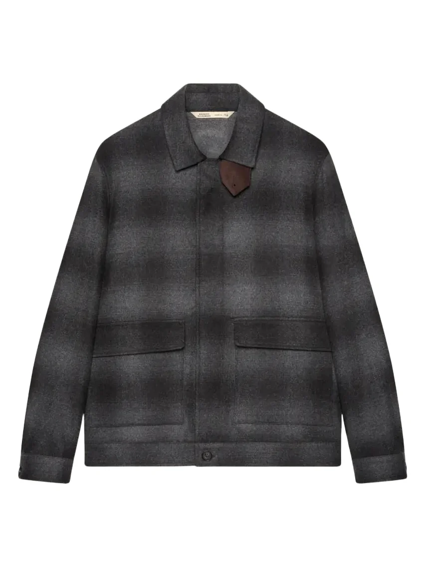 Baldassari Men's Wool Check Overshirt