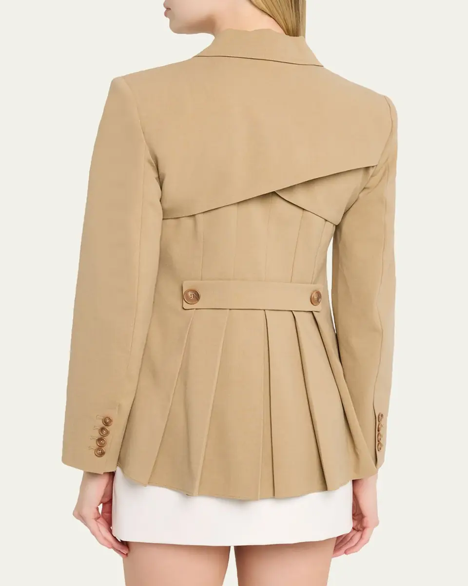 Simkhai Moren Pleated Back Blazer | Thumbnail 3