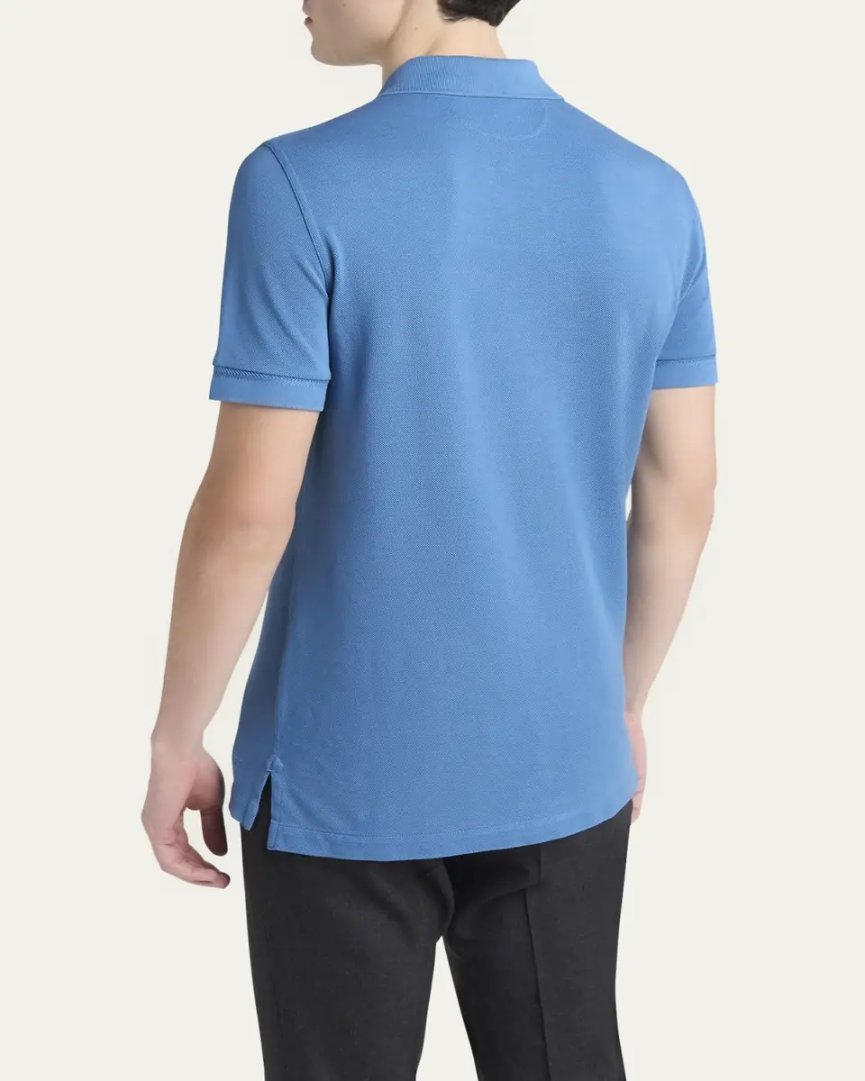 Tom Ford Men's Lyocell Pique Polo Shirt | Thumbnail 11 Tom Ford Men's Lyocell Pique Polo Shirt | Thumbnail 11