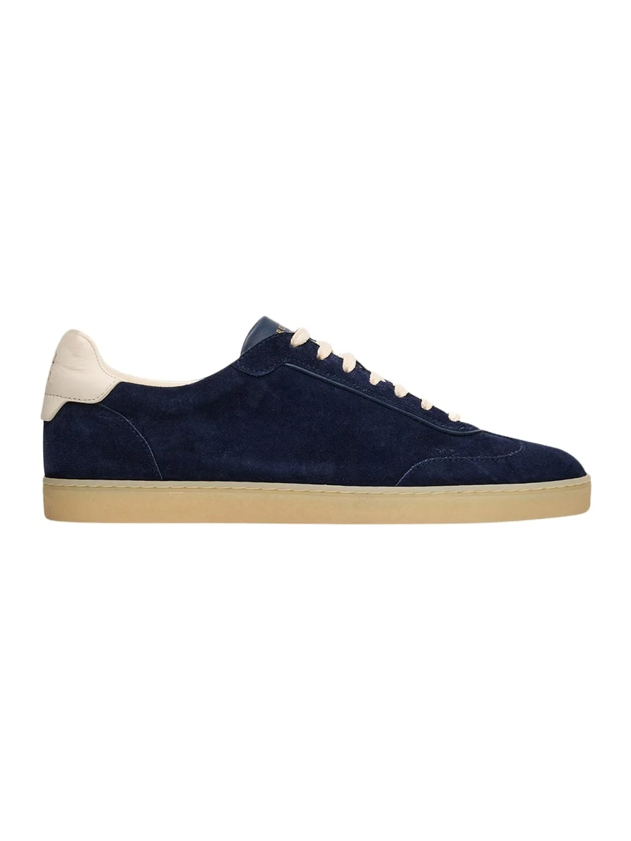 Brunello Cucinelli Men's Suede T-Toe Low-Top Sneakers