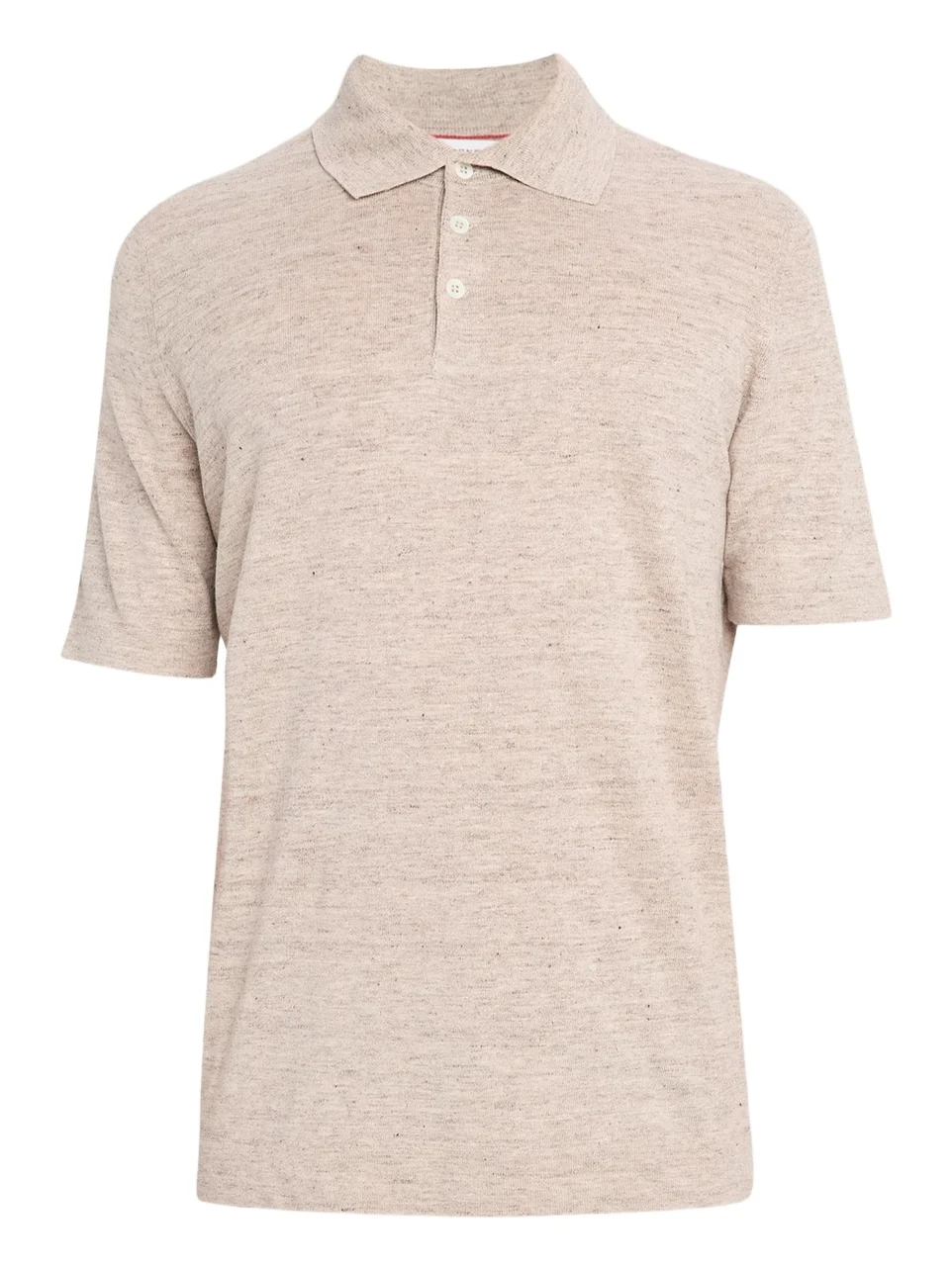 Brunello Cucinelli Men's Linen and Cotton Heathered Polo Shirt