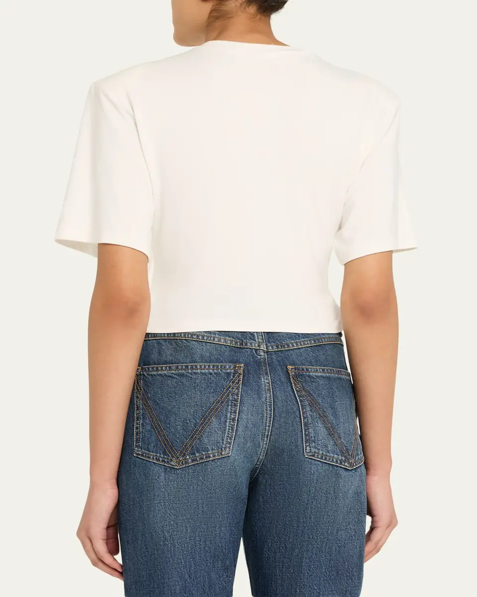 Simkhai Rowley Gathered Short-Sleeve Tee | Thumbnail 3