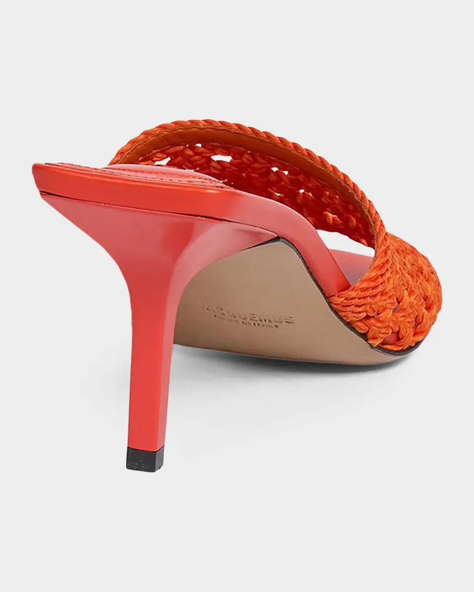 Jacquemus 75mm Les Cubisto Open-Knit Mules | Thumbnail 2 Jacquemus 75mm Les Cubisto Open-Knit Mules | Thumbnail 2