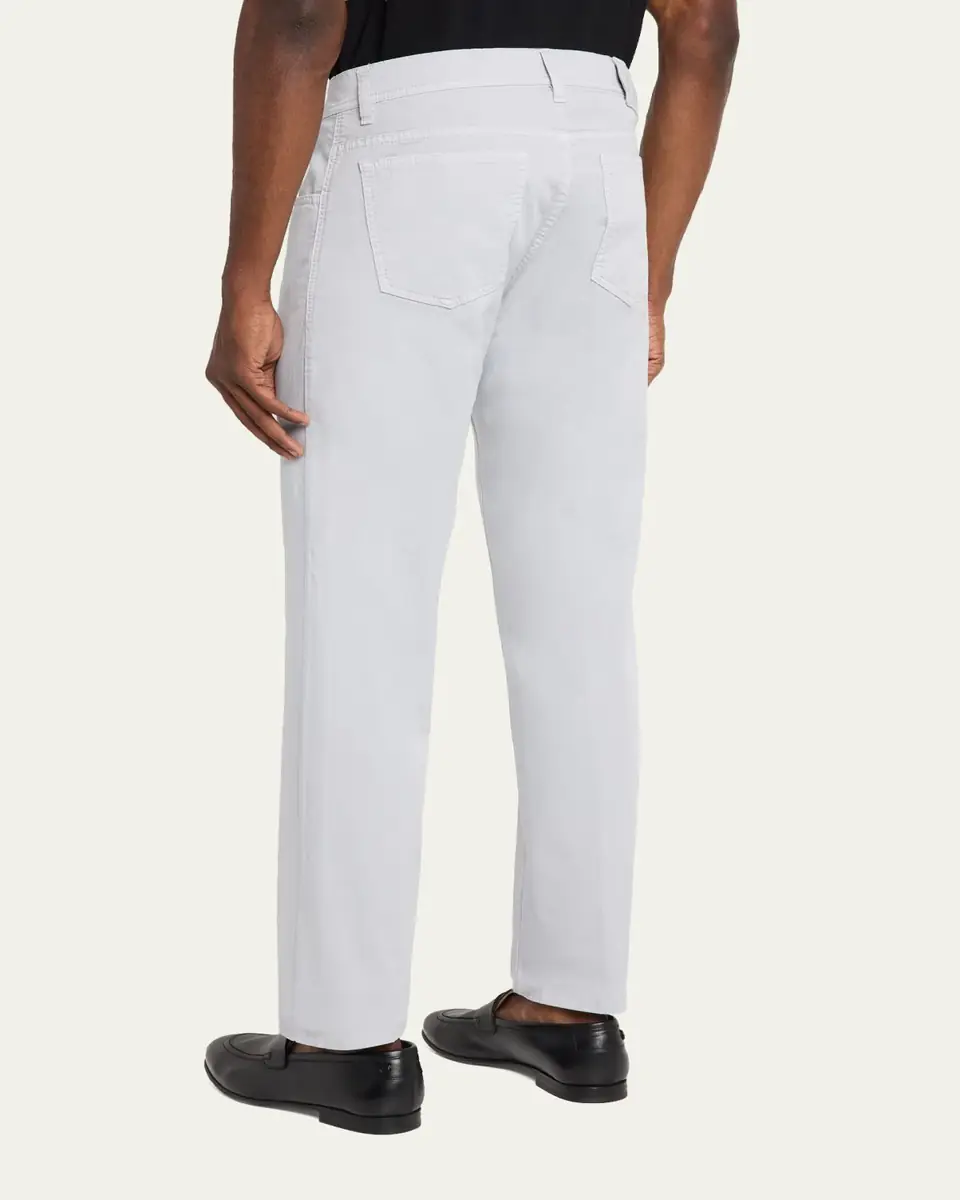Cesare Attolini Men's Cotton Slim Straight-Leg Five-Pocket Pants | Thumbnail 3 Cesare Attolini Men's Cotton Slim Straight-Leg Five-Pocket Pants | Thumbnail 3