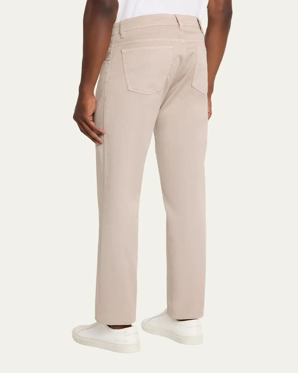 Cesare Attolini Men's Cotton Slim Straight-Leg Five-Pocket Pants | Thumbnail 7 Cesare Attolini Men's Cotton Slim Straight-Leg Five-Pocket Pants | Thumbnail 7