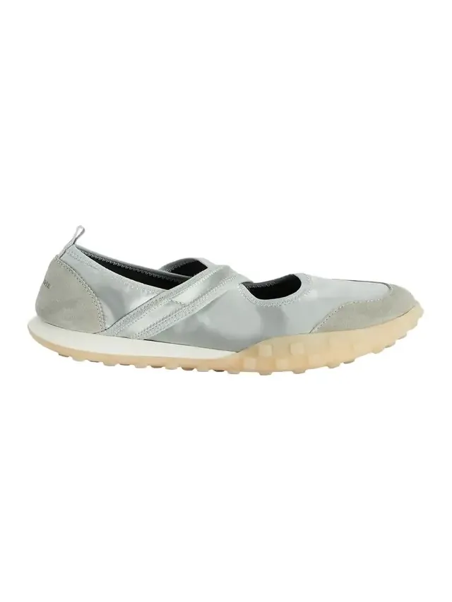 Moon Satin and Suede Sneaker Ballerina Flats