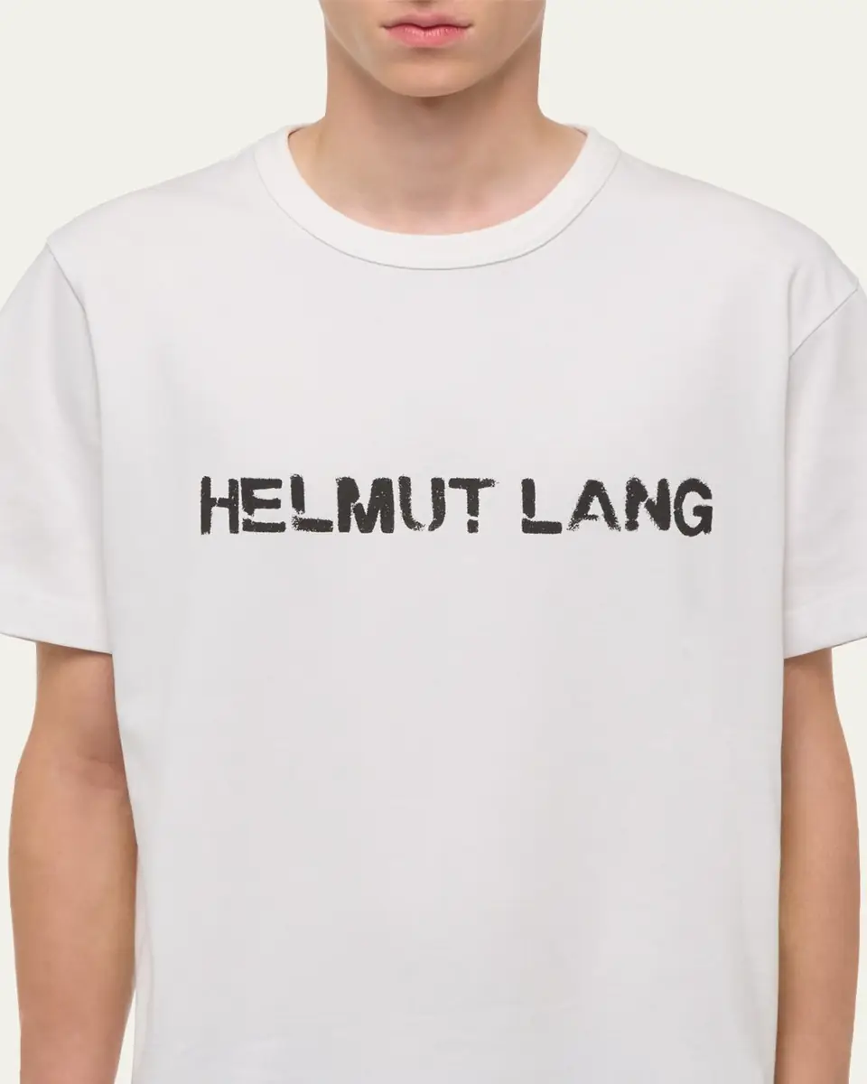 Helmut Lang Men's Relaxed-Fit Stencil Cotton Tee | Thumbnail 5 Helmut Lang Men's Relaxed-Fit Stencil Cotton Tee | Thumbnail 5