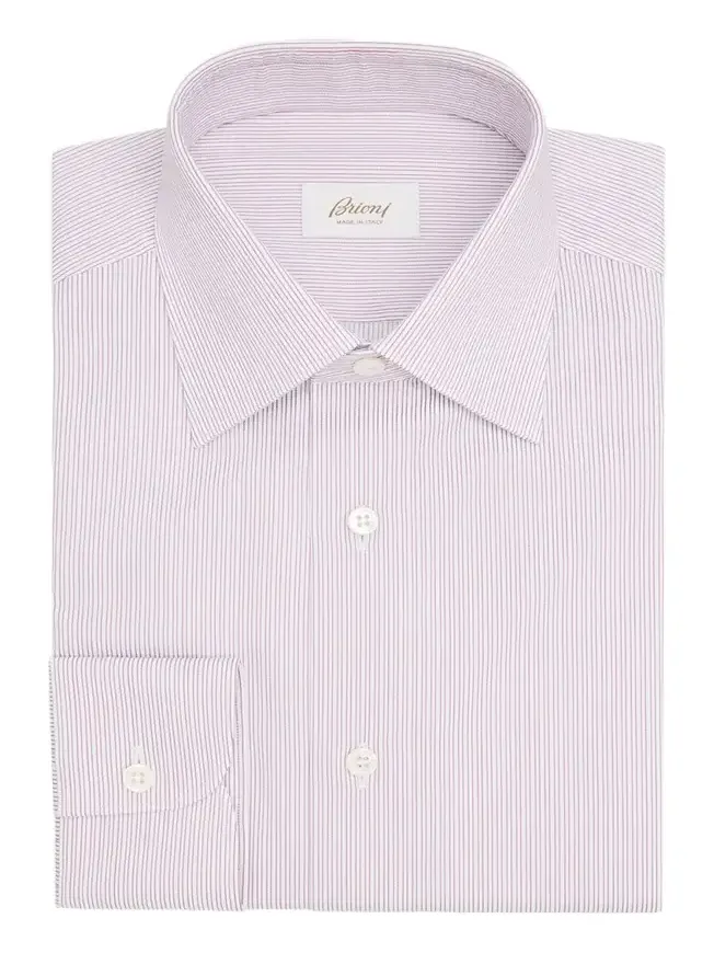 Men's Cotton Hairline Stripe Point Collar Dress Shirt Men's Cotton Hairline Stripe Point Collar Dress Shirt