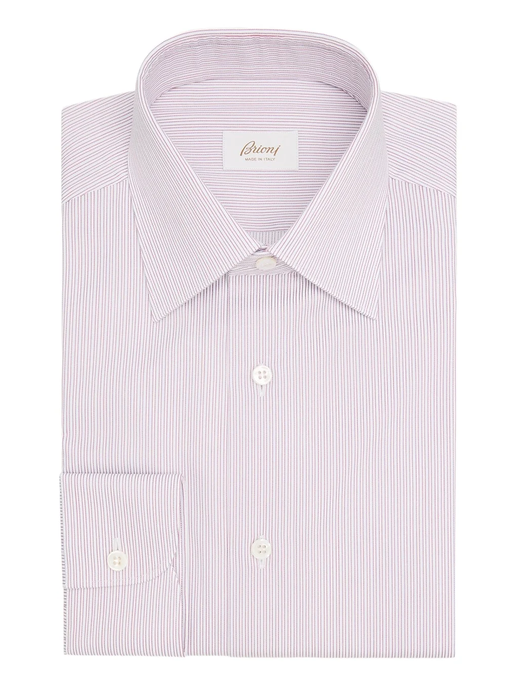 Men's Cotton Hairline Stripe Point Collar Dress Shirt