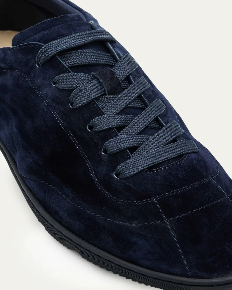 Brunello Cucinelli Men's Unlined Suede Low-Top Sneakers | Thumbnail 3 Brunello Cucinelli Men's Unlined Suede Low-Top Sneakers | Thumbnail 3