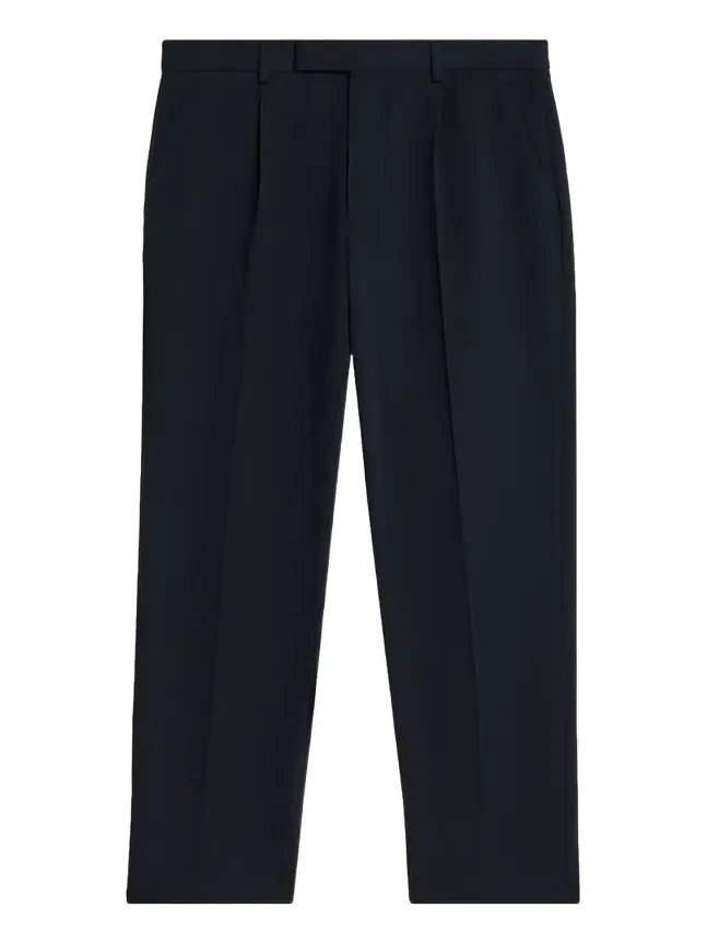Men's Cotton and Wool Single-Pleated Pants