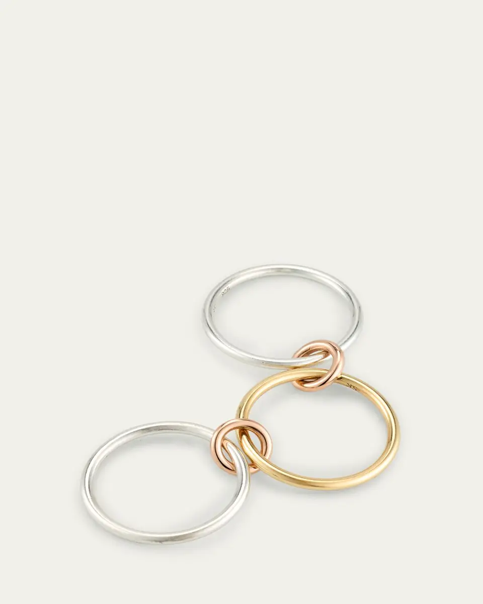 Spinelli Kilcollin Solarium SY Three Link Ring in Sterling Silver and 18K Yellow Gold Connectors | Thumbnail 5 Spinelli Kilcollin Solarium SY Three Link Ring in Sterling Silver and 18K Yellow Gold Connectors | Thumbnail 5