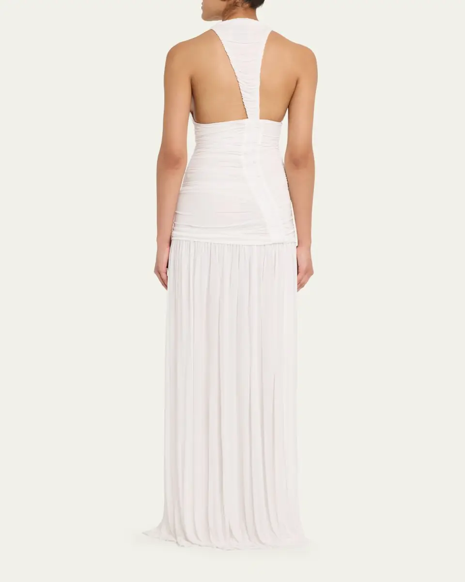 Christopher Esber Orion Plunging Ruched Drop-Waist Gown | Thumbnail 3