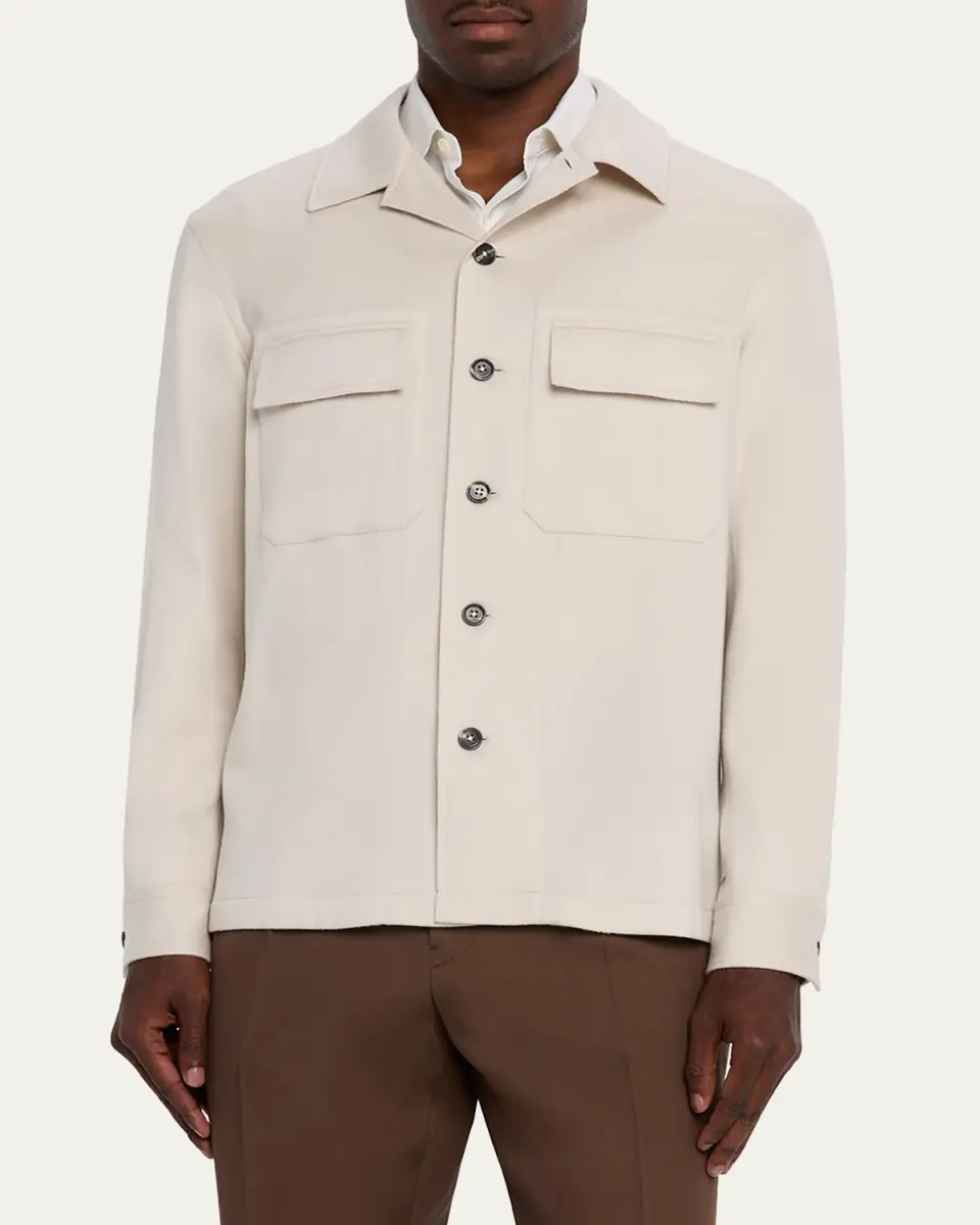 Zegna Men's Oasi Cashmere Overshirt | Thumbnail 4 Zegna Men's Oasi Cashmere Overshirt | Thumbnail 4