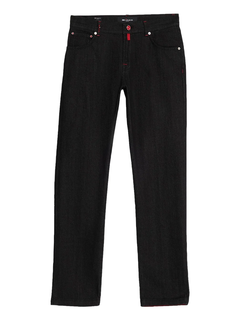 Kiton Men's Black Wash Straight-Fit Jeans