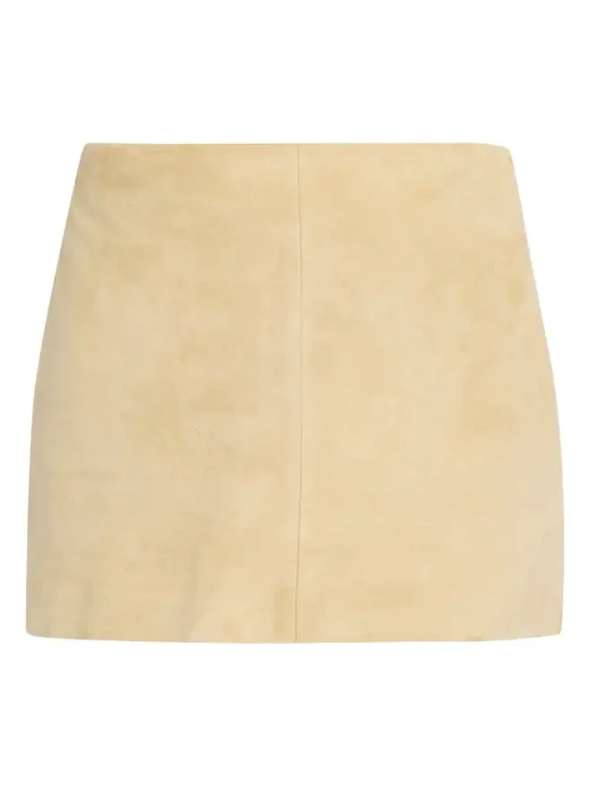 Melody A-Line Suede Mini Skirt