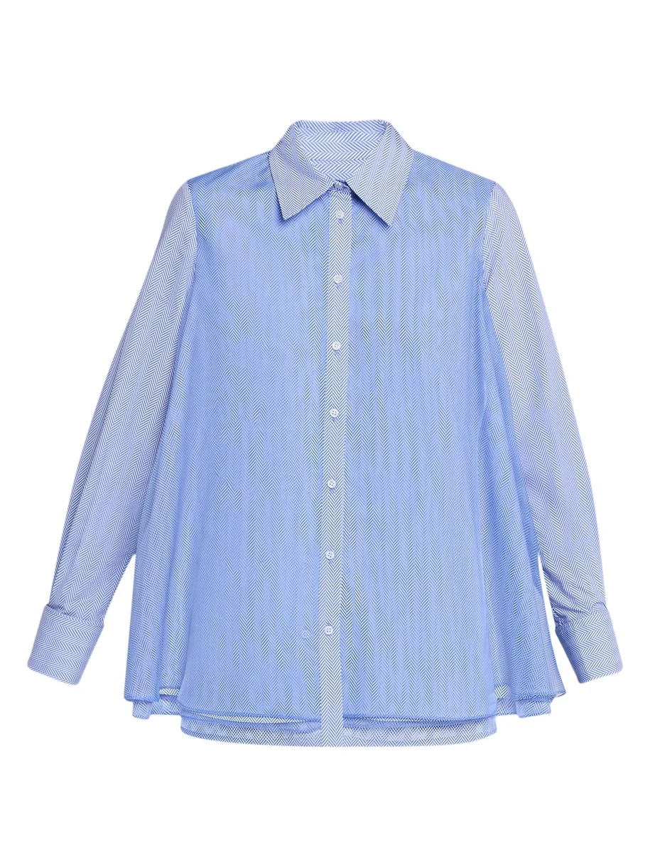 Vaughn Frothy Layered Button-Down Shirt Vaughn Frothy Layered Button-Down Shirt