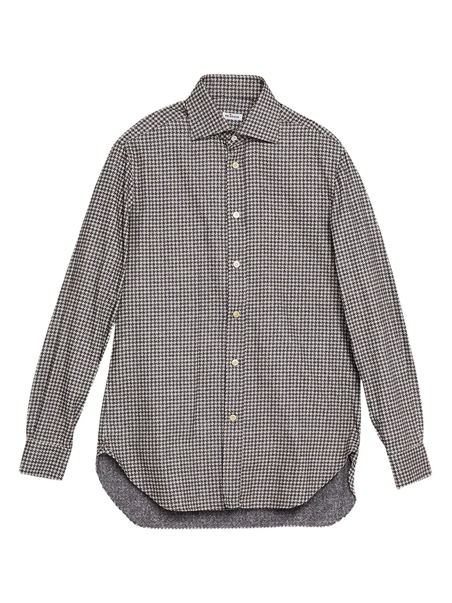 Men's Cotton Houndstooth Classic-Fit Sport Shirt