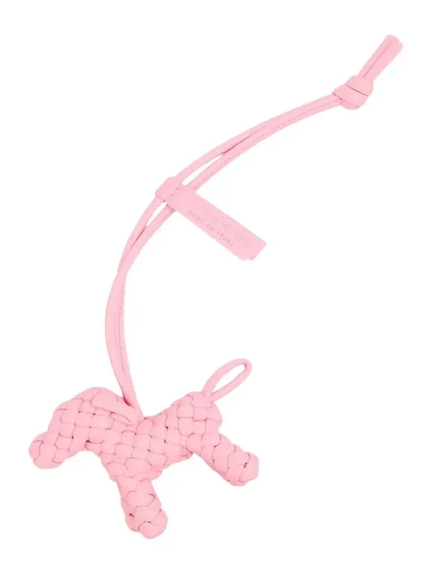 Bottega Veneta Intreccio Nappa Leather Dog Charm