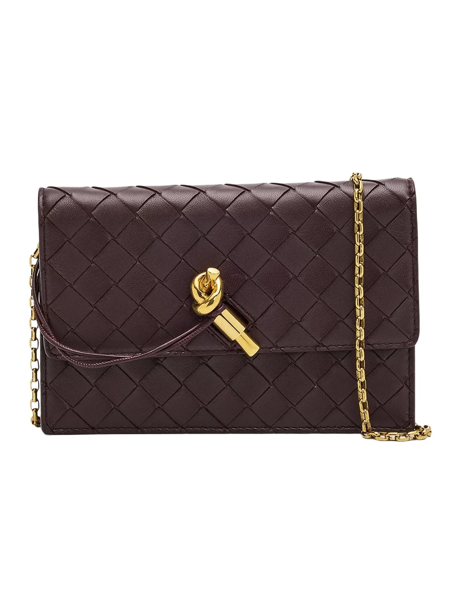Andiamo Leather Chain Pouch Bag Andiamo Leather Chain Pouch Bag