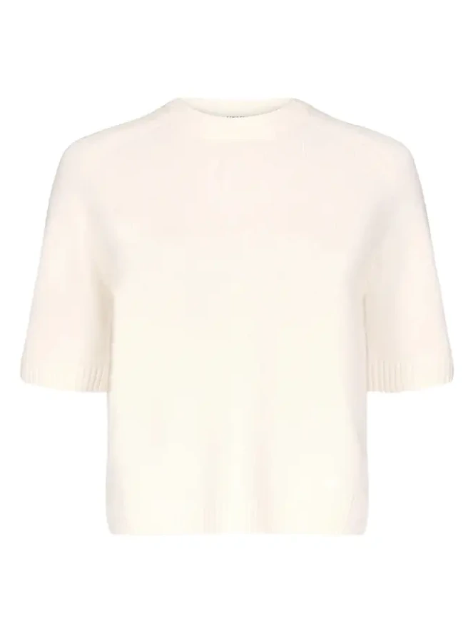 Dara Short-Sleeve Cashmere Sweater