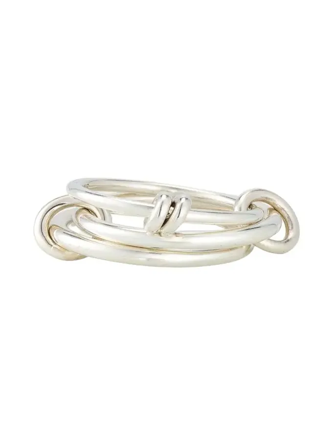 Three Link Ring with Connectors in Sterling Silver Three Link Ring with Connectors in Sterling Silver