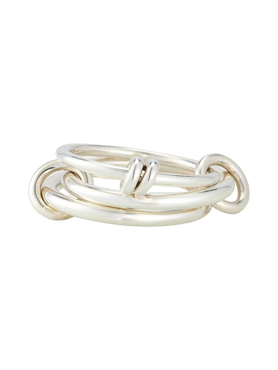 Three Link Ring with Connectors in Sterling Silver