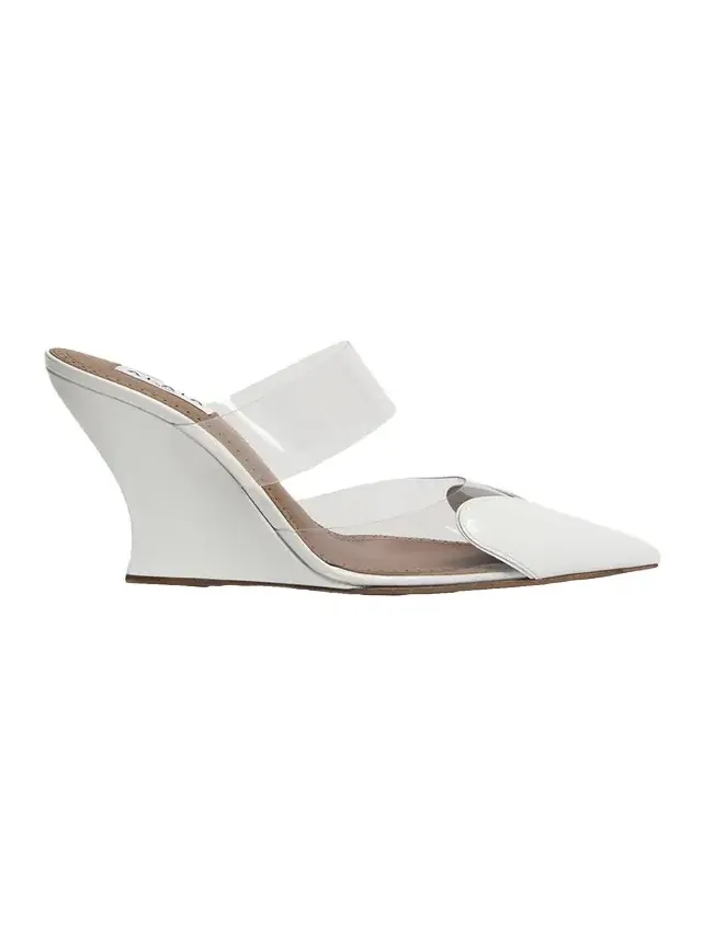 90mm Coeur Heart Clear Wedge Mules