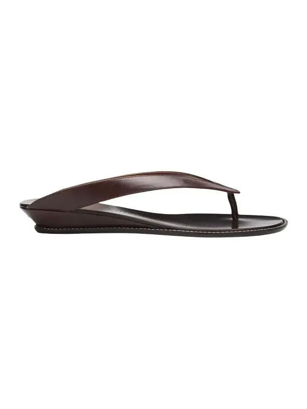 25mm Amelia Leather Thong Sandals